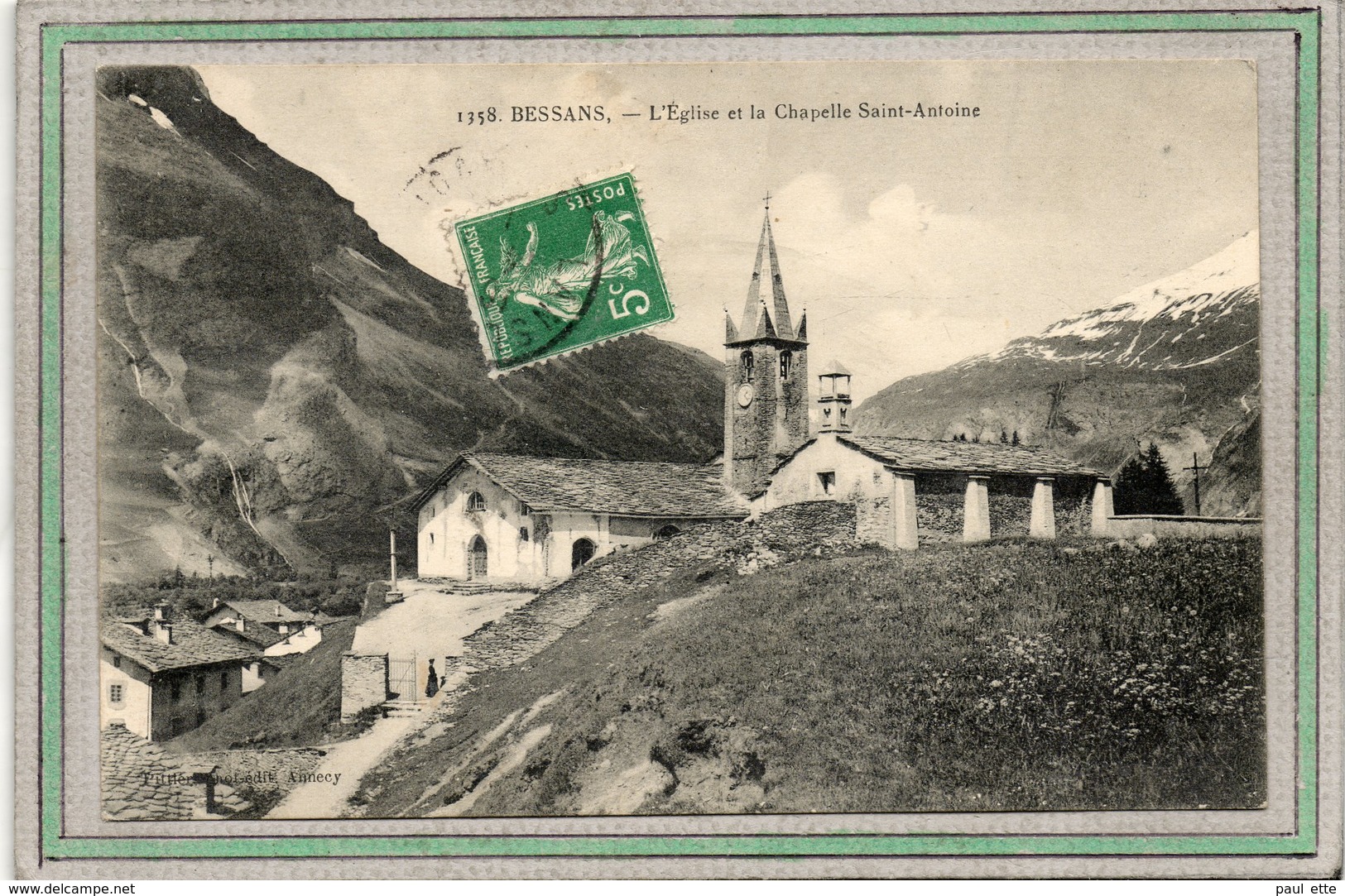 CPA - BESSANS (73) - Aspect Du Quartier De L'Eglise Et De La Chapelle En 1911 - Autres & Non Classés