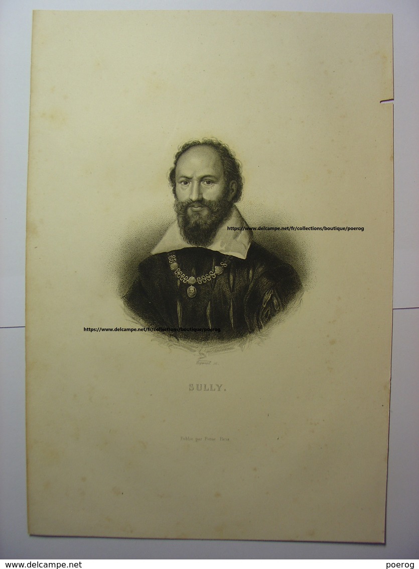 GRAVURE 1839 - SULLY - Par HOPWOOD SC. - PUBLIE PAR FURNE PARIS - PRINT - Estampes & Gravures