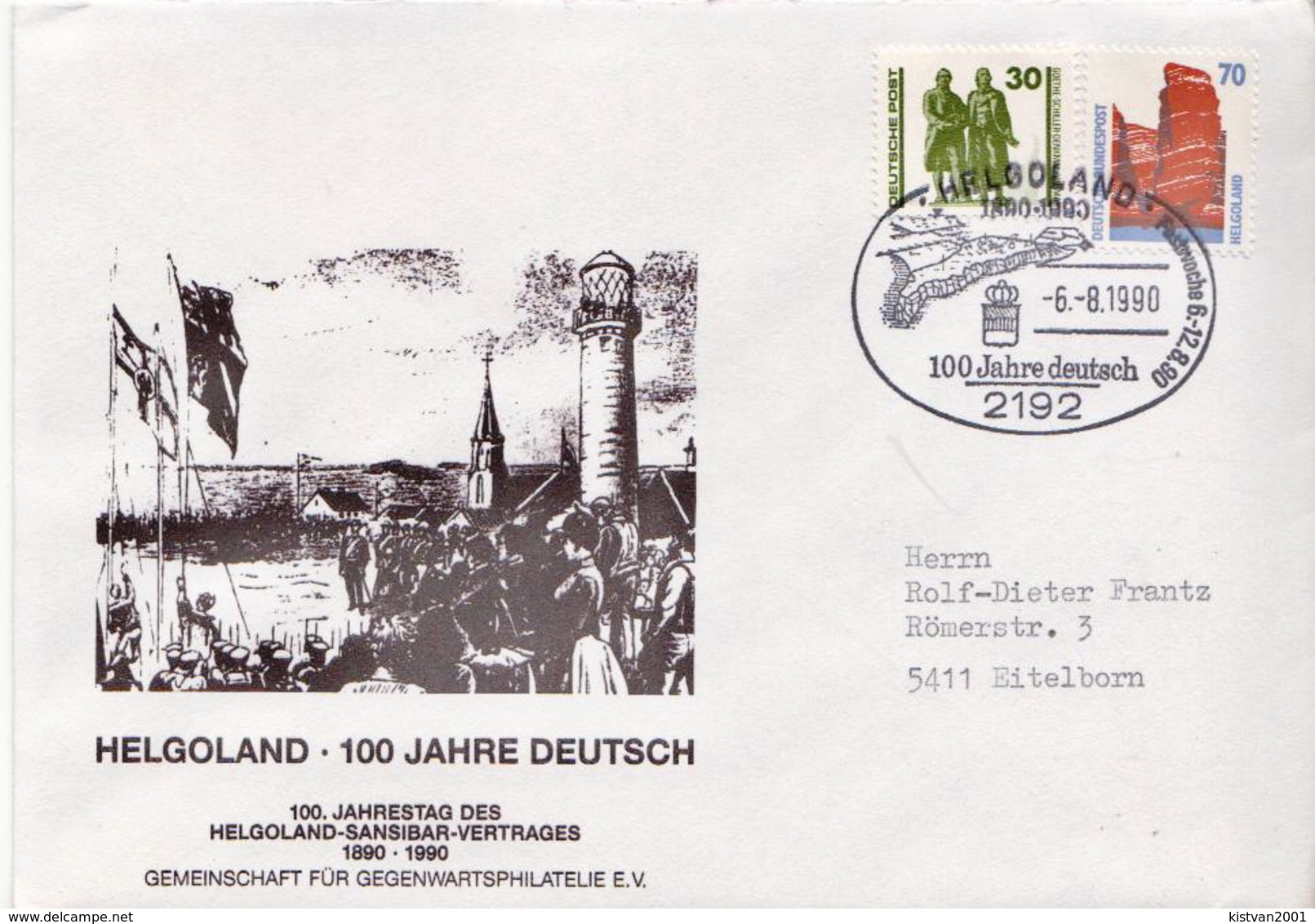 Postal History: Germany Cover, Helgoland - Covers & Documents