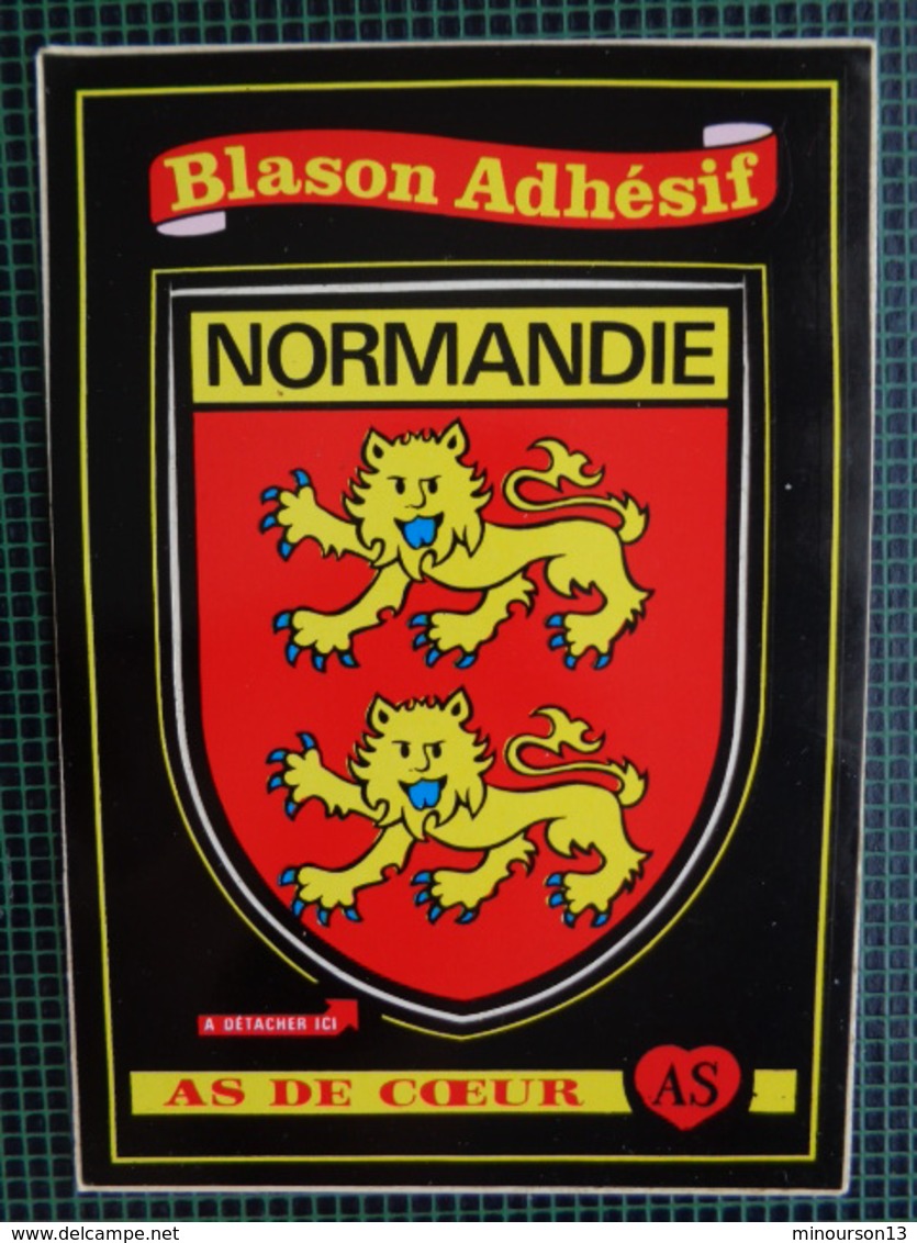 CARTE  BLASON ADHESIF DE NORMANDIE - Basse-Normandie