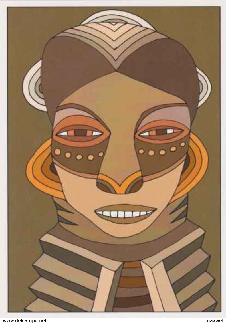 Cpm 1741/362 ERGON - Masque Presque Africain -Tête - Visage - Illustrateurs - Illustrateur - Ergon