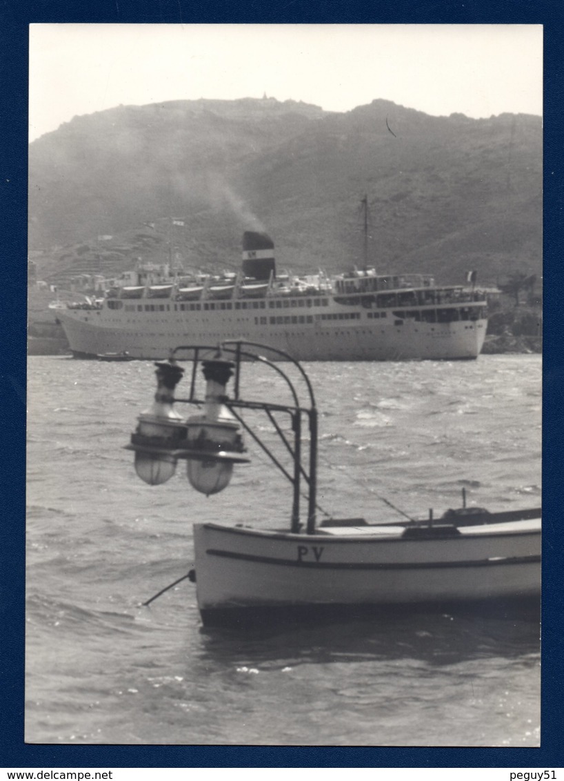 Photo. Paquebot Et Barque Pour La Pêche Aux Lamparos - Bateaux