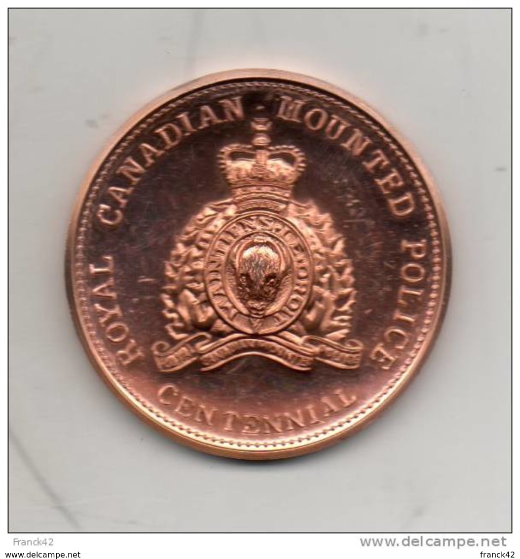 Canada. Centenaire De La Police Montée. 1973. Diam 38mm - Autres & Non Classés