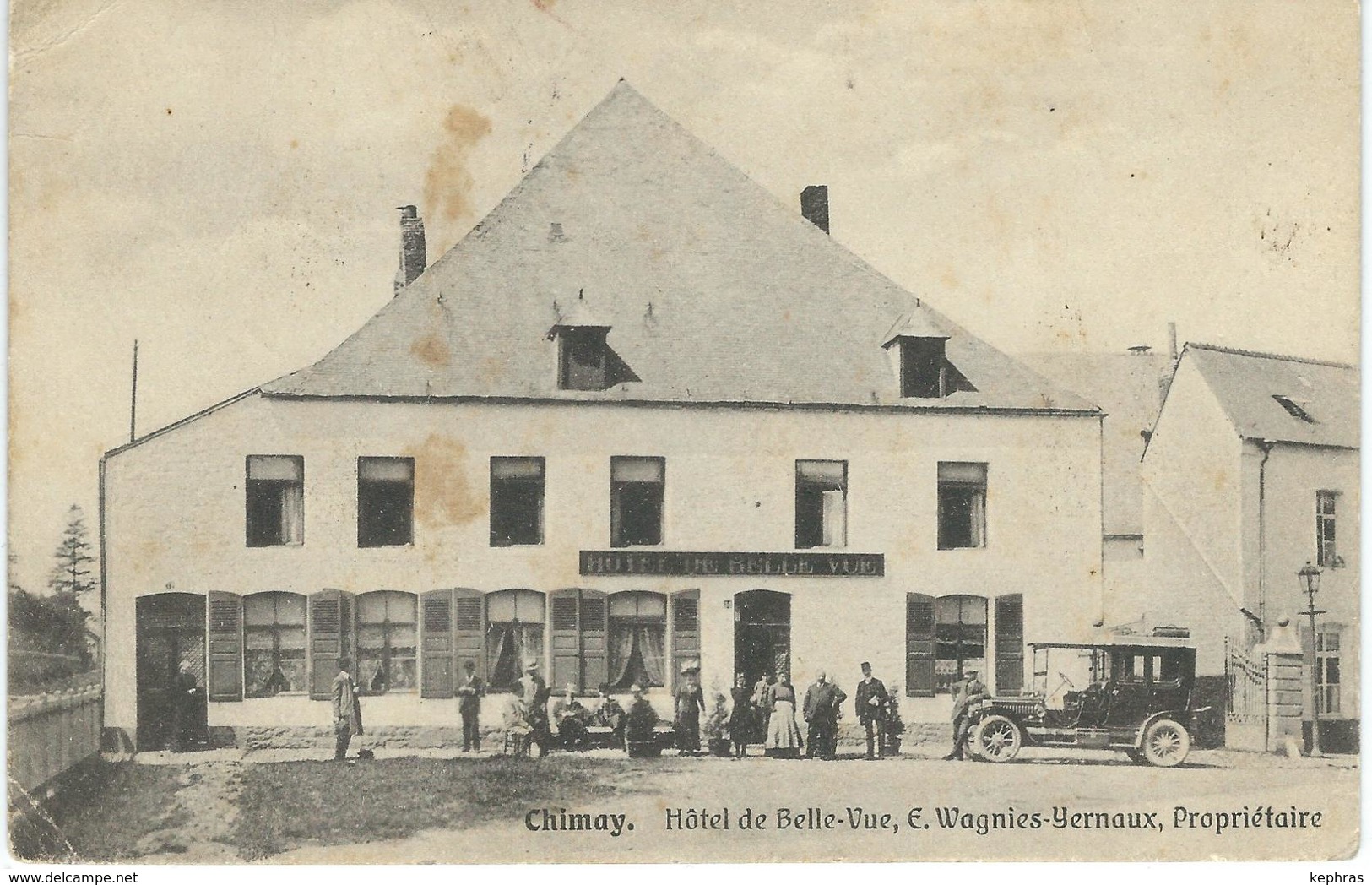 CHIMAY : Hotel Belle-Vue - CPA PEU COURANTE - Cachet De La Poste 1912 - Chimay