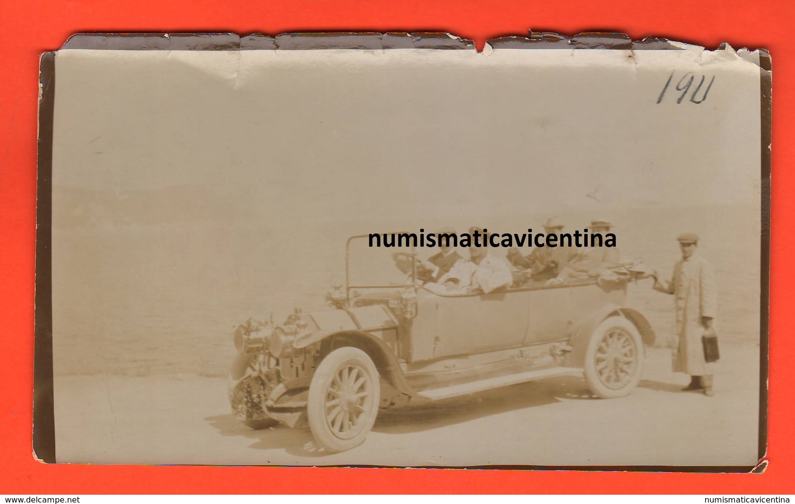Auto Fiat Modello 30 Hp ? Cars A Santa Margherita Ligure 1911 Hold Photo Melanina - Automobiles