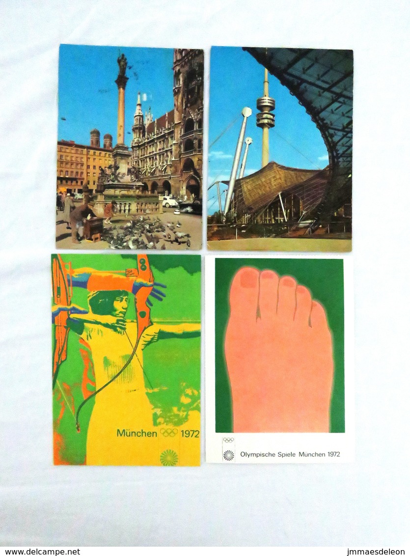 Germany 1972 Four Postcards On Olympic Games Munich - Sonstige & Ohne Zuordnung