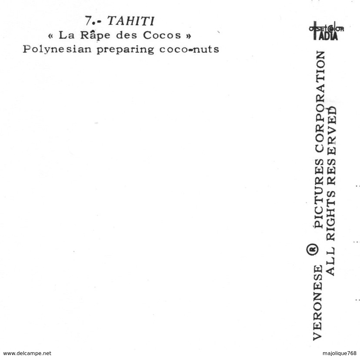 Cpsm De Tahiti - " Râpe Des Cocos" - - Tahiti