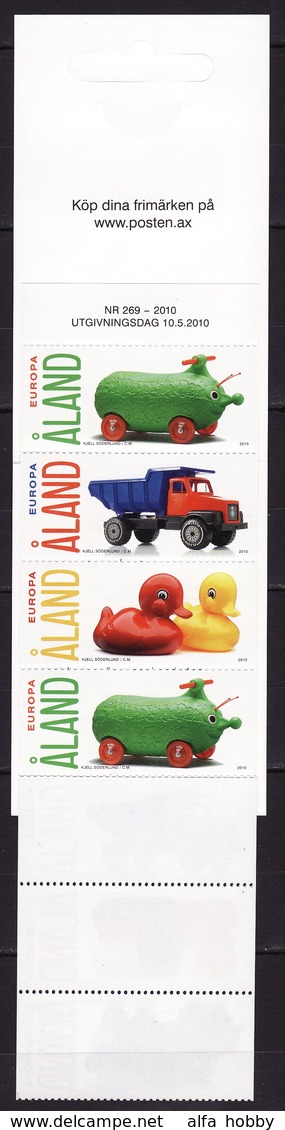 Åland, 2010, Toys, Booklet Of 7 Stamps - Aland