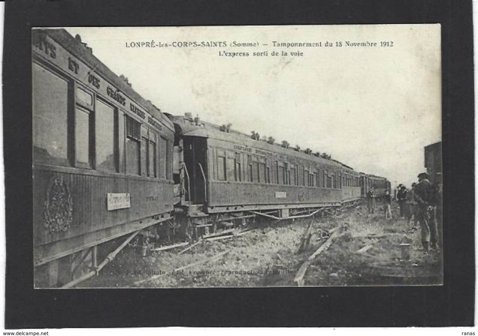 CPA Somme 80 Longpré Les Corps Saints Catastrophe Chemin De Fer Train Non Circulé - Other & Unclassified