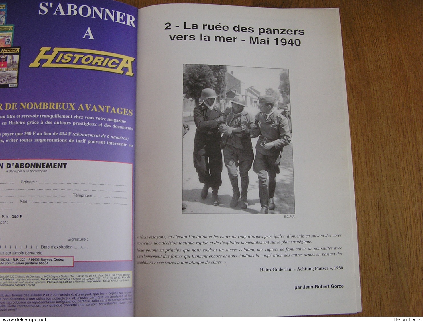 HISTORICA Hors Série N° 52 Guerre 40 45 Sedan Rommel Meuse Char Flavion Haut Le Wastia Bouvignes Ardennes Monthermé - Oorlog 1939-45