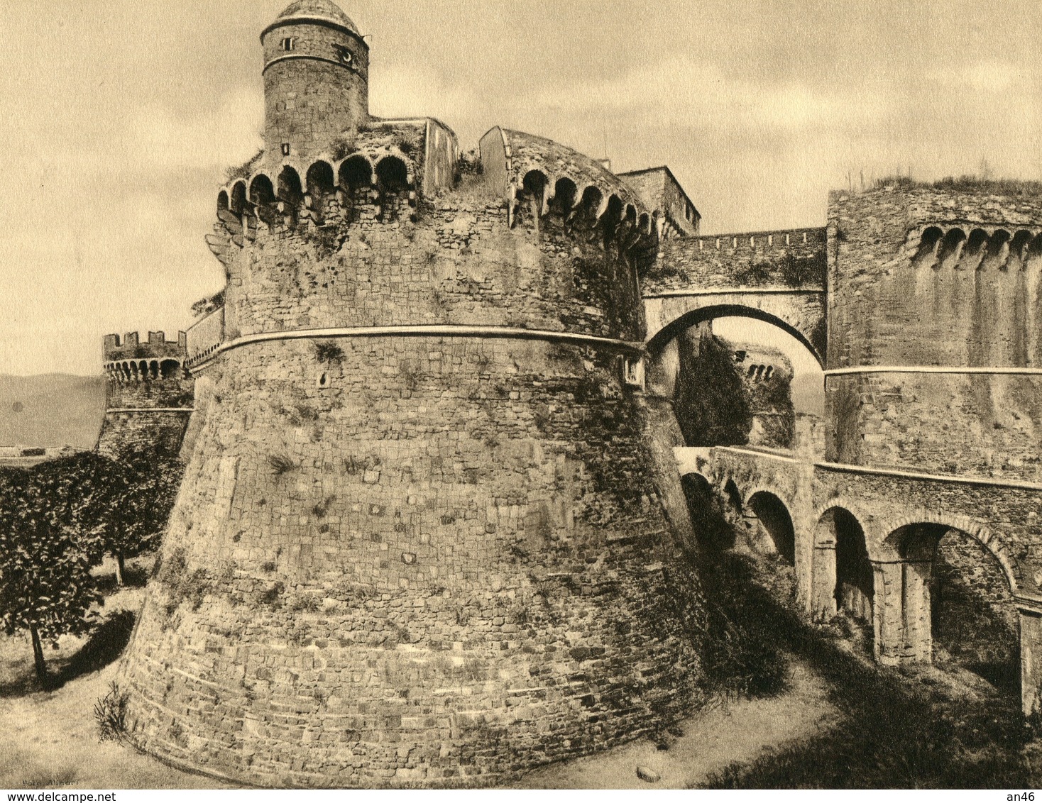 Tavola Del 1931 Su Cartoncino Rigido Di"Sarzana"Spezia-Castello Di Castruccio-Integra E Bella Anche Da Incorniciare-Vedi - Pubblicitari