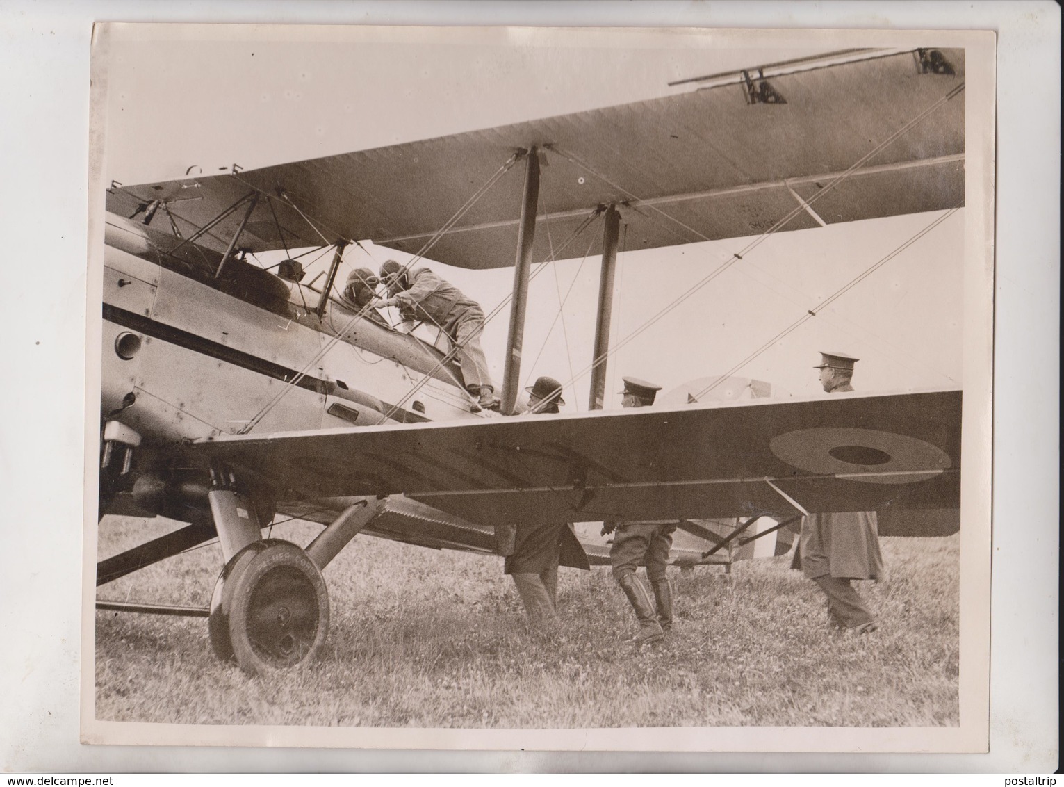 PRINCE OF WALES TO BRUSSELS  TO KING AND  QUEEN BELGIUM   25*20 CM Fonds Victor FORBIN 1864-1947 - Aviación