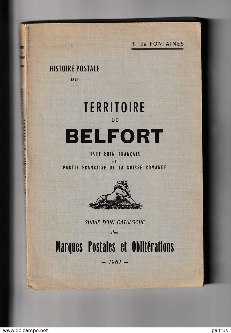 HISTOIRE POSTALE DU TERRITOIRE DE BELFORT - 1961 - Philately And Postal History