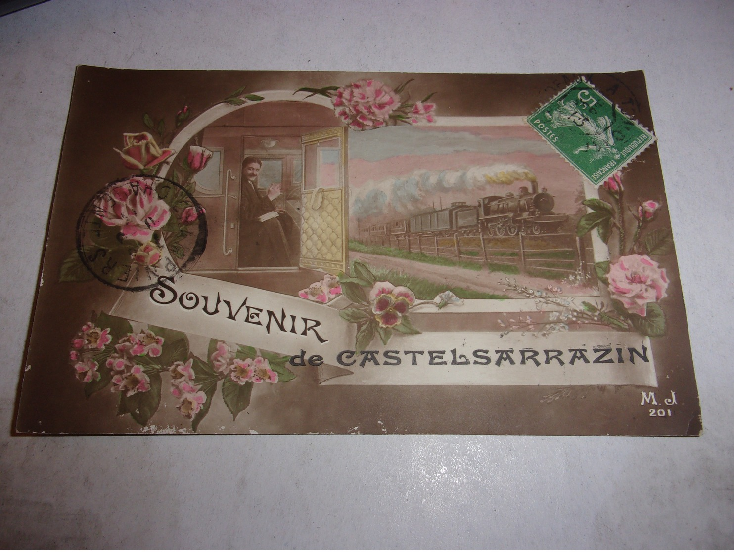 R/ L SOUVENIR DE CASTELSARRAZIN LOCOMOTIVE  1913 - Castelsarrasin