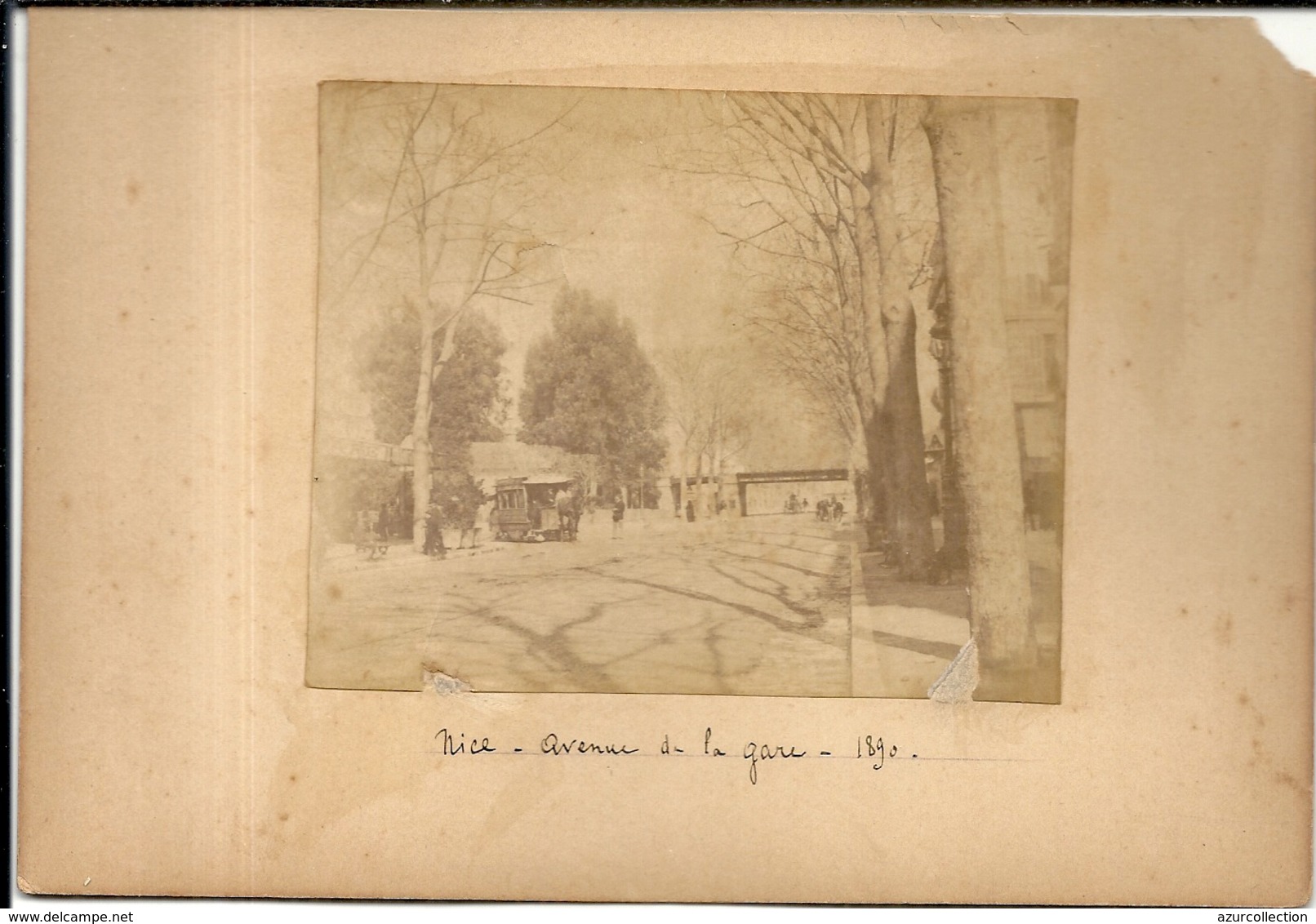 NICE . AVENUE DE LA GARE . 1890 - Lieux