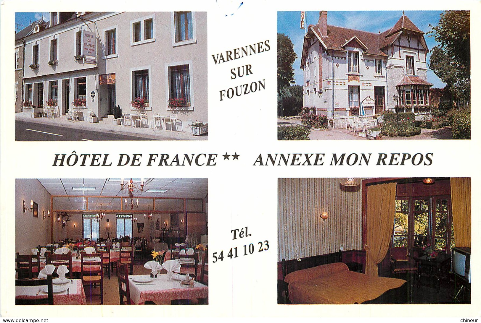 VARENNES SUR FOUZON HOTEL DE FRANCE ANNEXE MON REPOS CARTE MULTIVUES - Autres & Non Classés