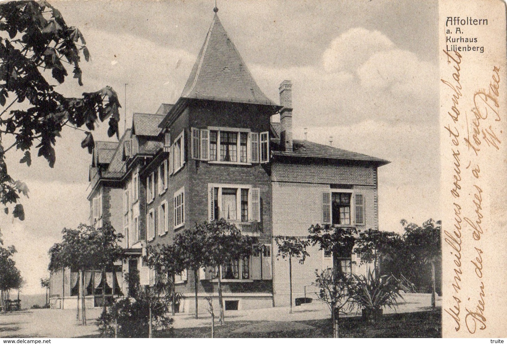 AFFOLTERN A. A. KURHAUS LILIENBERG (CARTE PRECURSEUR ) - Affoltern