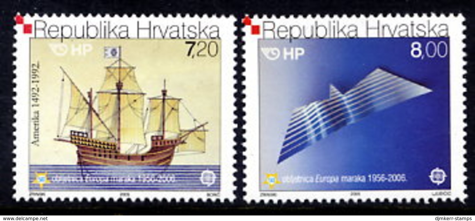 CROATIA 2005 50th Anniversary Of Europa Stamps  MNH / **.  Michel 734-35 - Croatia