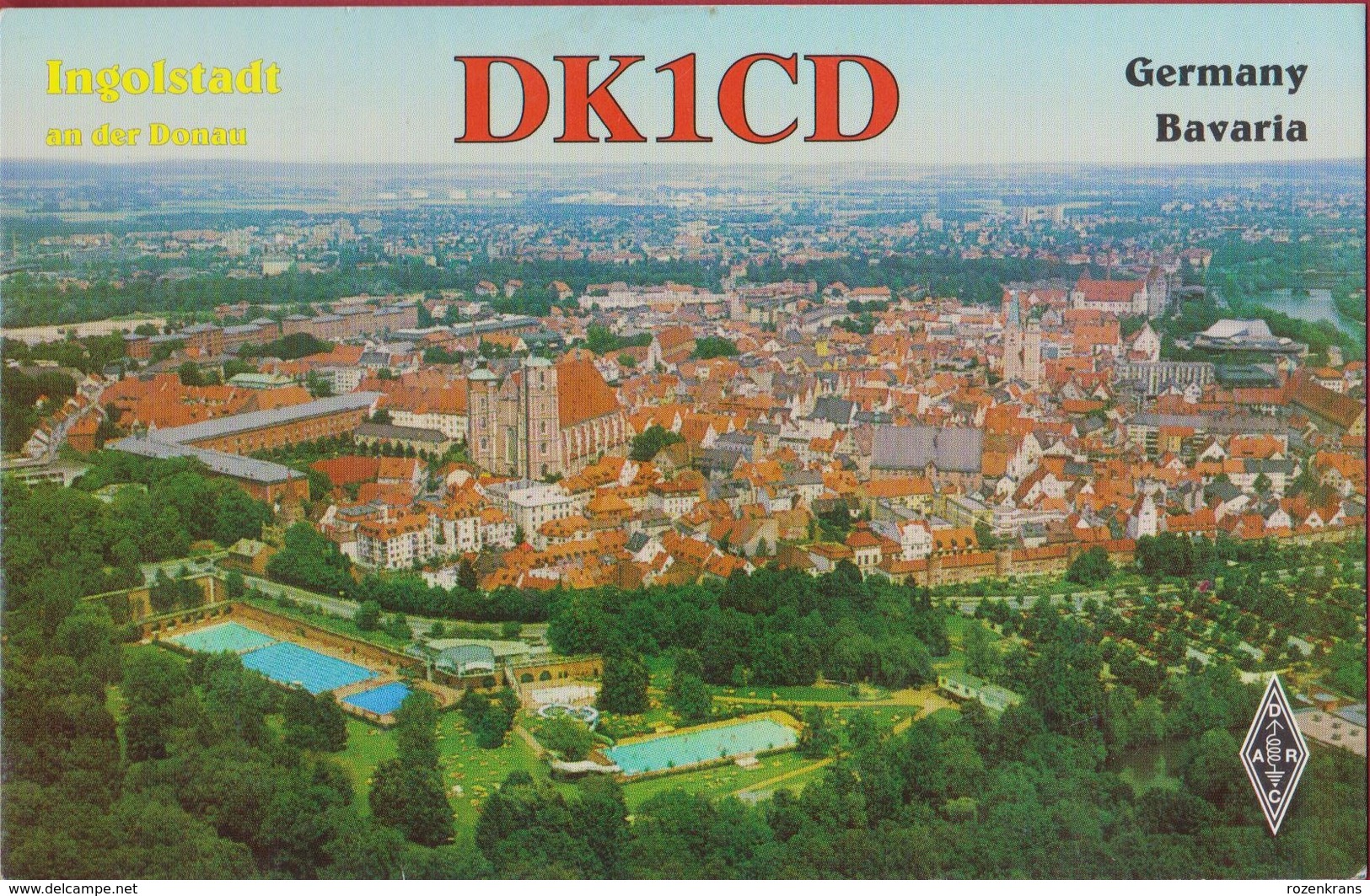 QSL Card Amateur Radio Funkkarte German Germany Deutschland Bavaria Ingolstadt An Der Donau - Amateurfunk