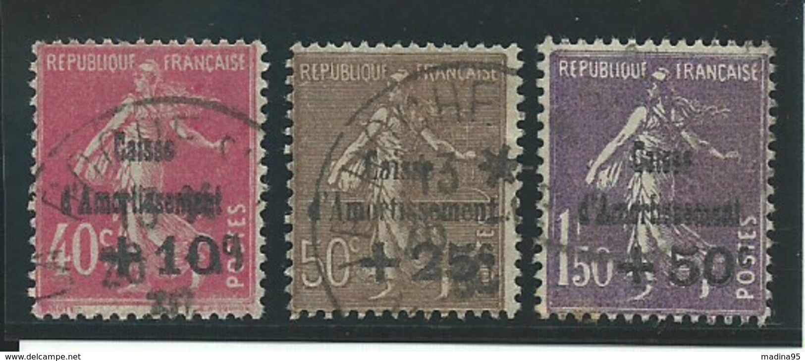 FRANCE: Obl., N° YT 266 à 268, Caisse D'amortissement (IV), TB - Used Stamps