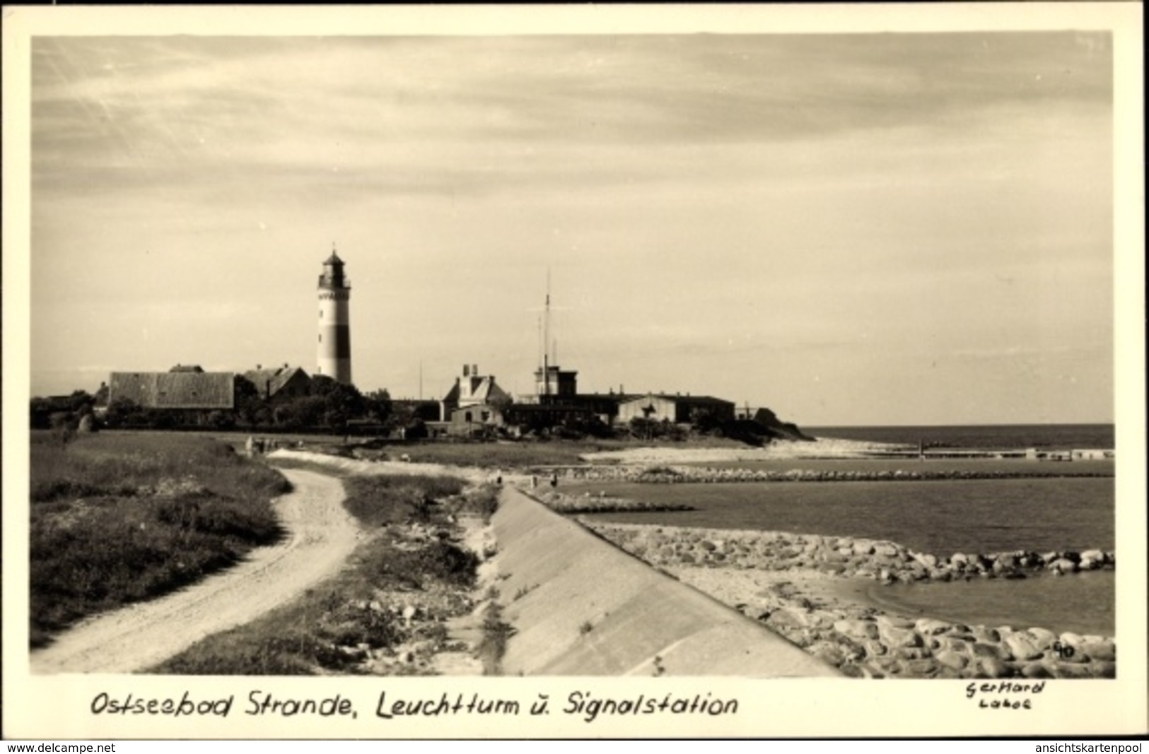 Cp Strande In Schleswig Holstein, Leuchtturm U. Signalstation, Küstenpartie - Autres & Non Classés