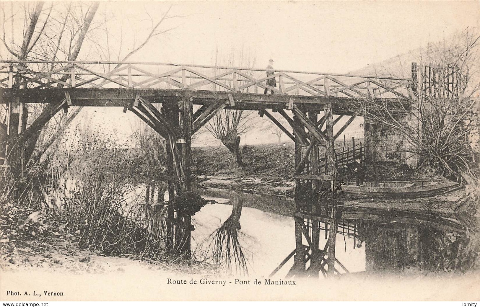 27 Route De Giverny Pont De Manitaux Cachet Vernon 1904 - Autres & Non Classés