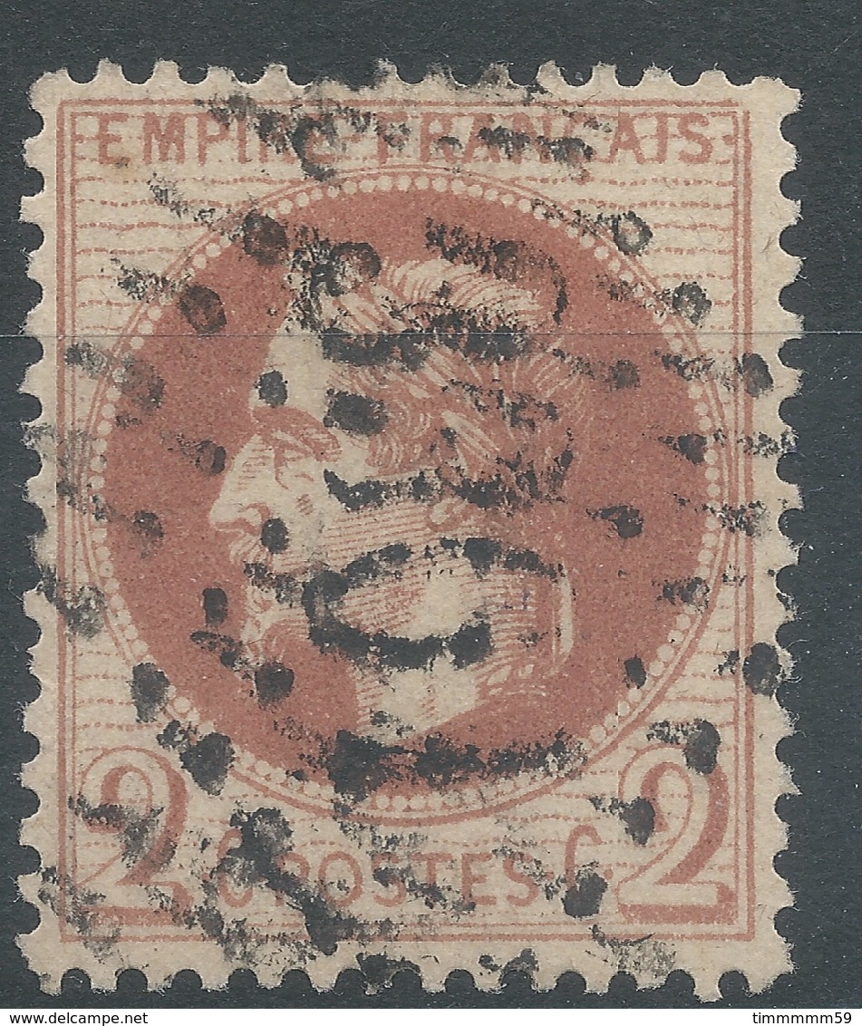 Lot N°49976  Variété/n°26, Oblit GC 3301 Sarlat, Dordogne (23), Filets Coin NORD EST - 1862 Napoléon III