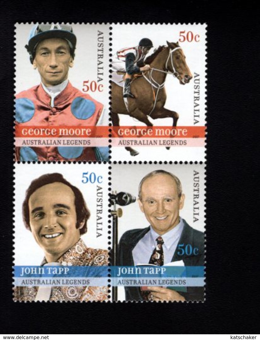 788634884 2007  SCOTT  2598A 2602A 2606A  POSTFRIS  MINT NEVER HINGED EINWANDFREI  (XX) -  HORSE RACING PERSONALITIES260 - Neufs