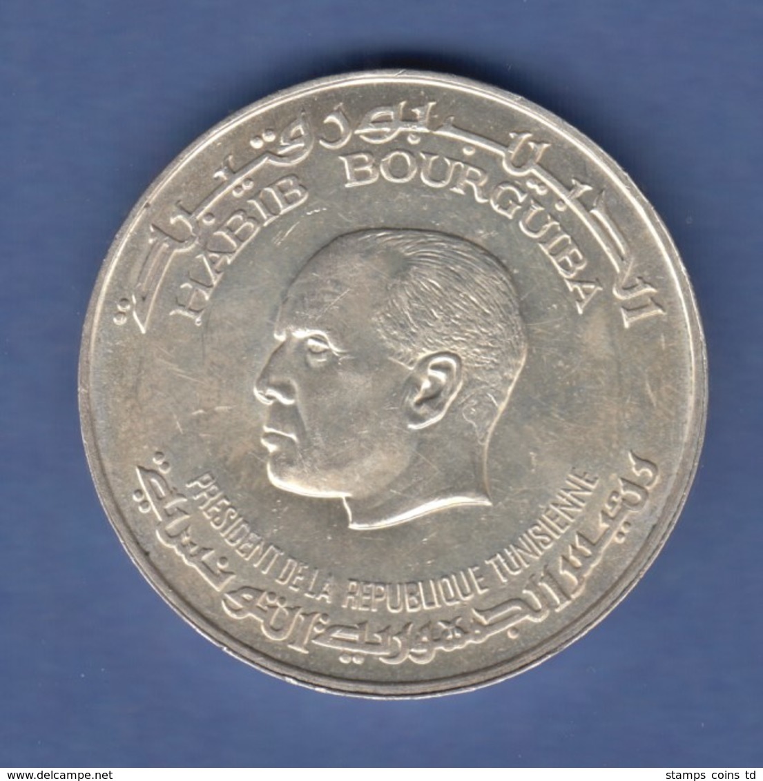 Tunesien Silbermünze 1976 20 Jahre Unabhängigkeit 1956-1976  - Sonstige – Afrika