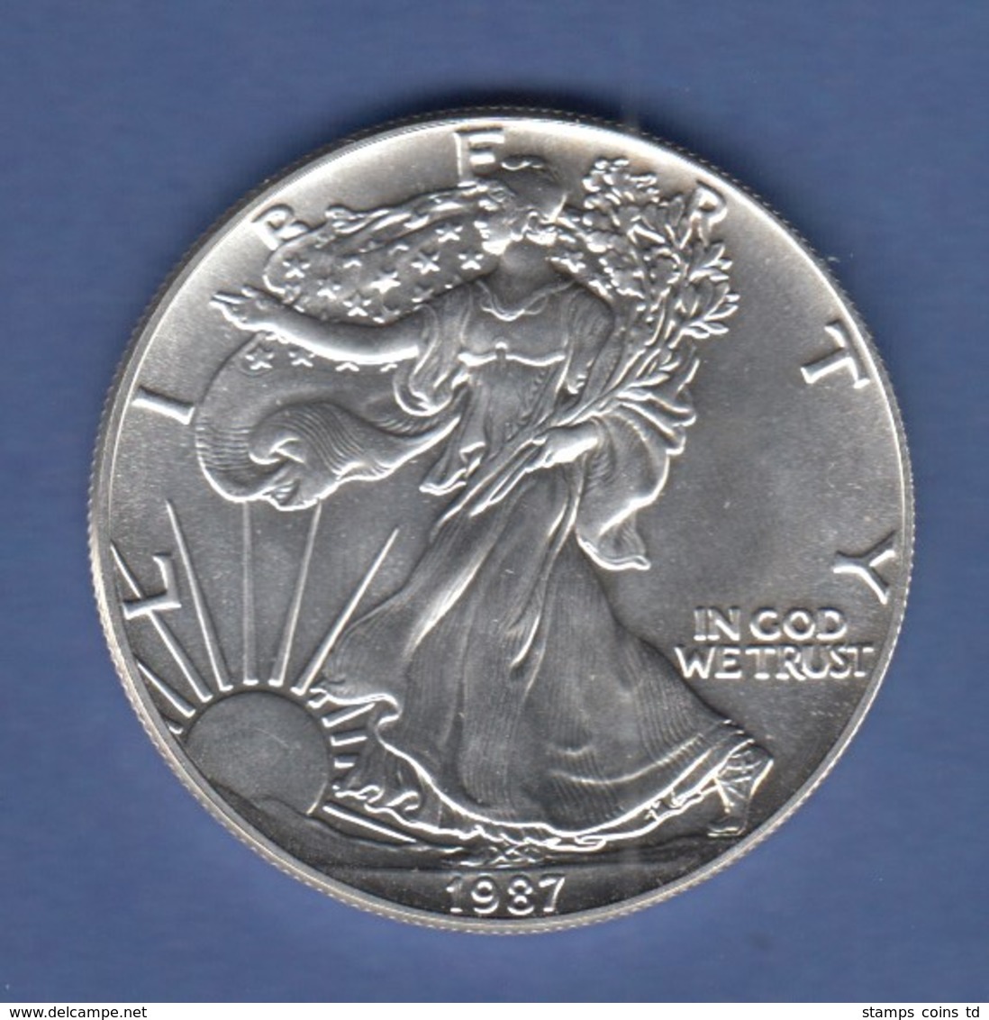 USA American Silver Eagle Walking Liberty 1987  1Unze = 31,10g Ag999 - Sonstige & Ohne Zuordnung