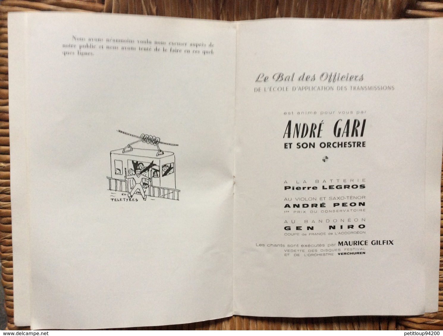 PROGRAMME  ÉCOLE D’APPLICATION DES TRANSMISSIONS  EAT  Bal des Officiers  SAINT-GABRIEL 1960  Montargis