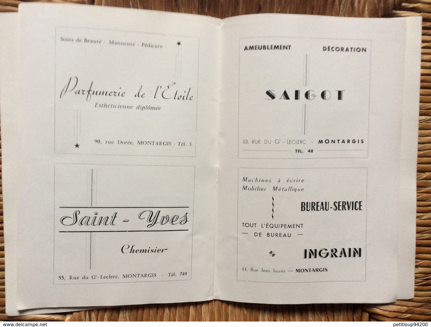 PROGRAMME  ÉCOLE D’APPLICATION DES TRANSMISSIONS  EAT  Bal des Officiers  SAINT-GABRIEL 1960  Montargis