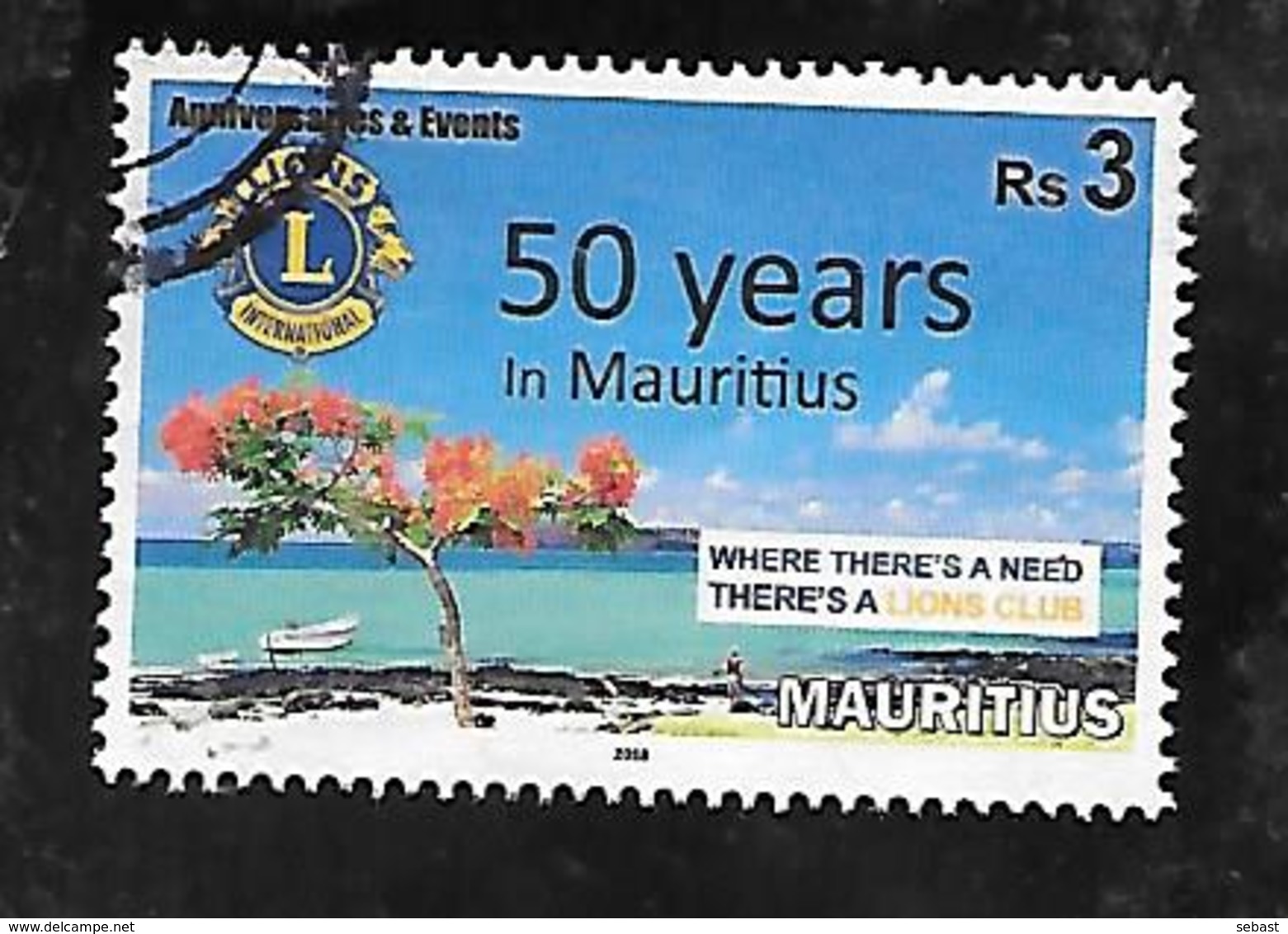 TIMBRE OBLITERE DE MAURICE DE 2018 - Mauritius (1968-...)