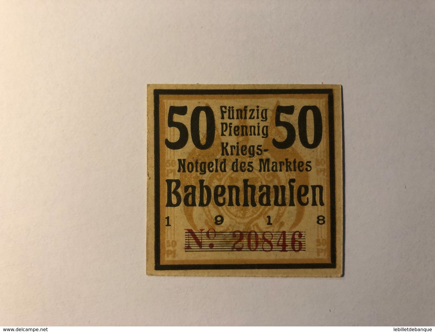 Allemagne Notgeld Babenhausen 50 Pfennig - Collections