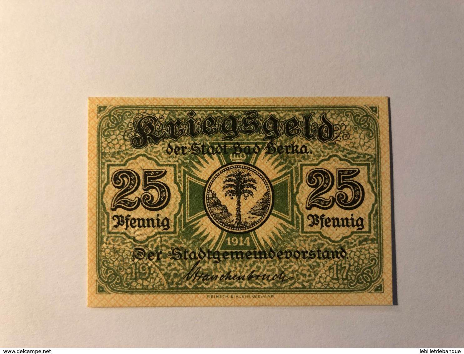 Allemagne Notgeld Berka 25 Pfennig - Collections