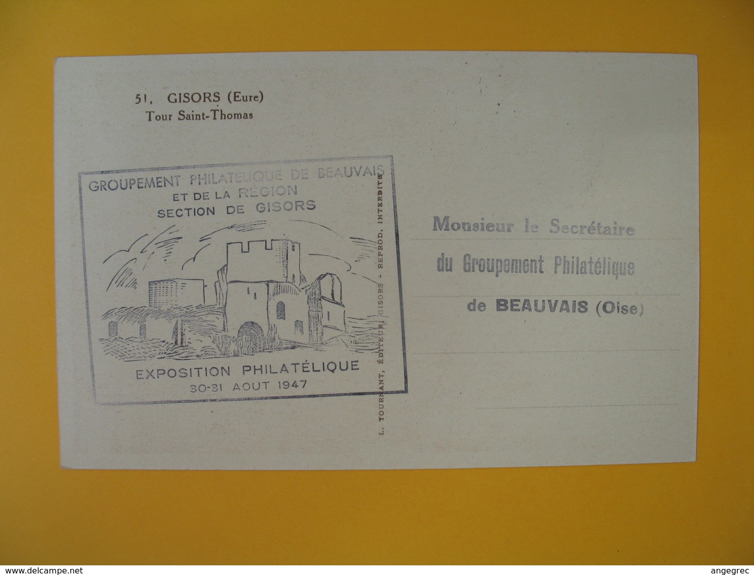 Carte-Maximum  1947   N° 780  - 12 ème Congrès De L'Union Postale Universelle - Anniversaire De La Libération De Gisors - 1940-1949