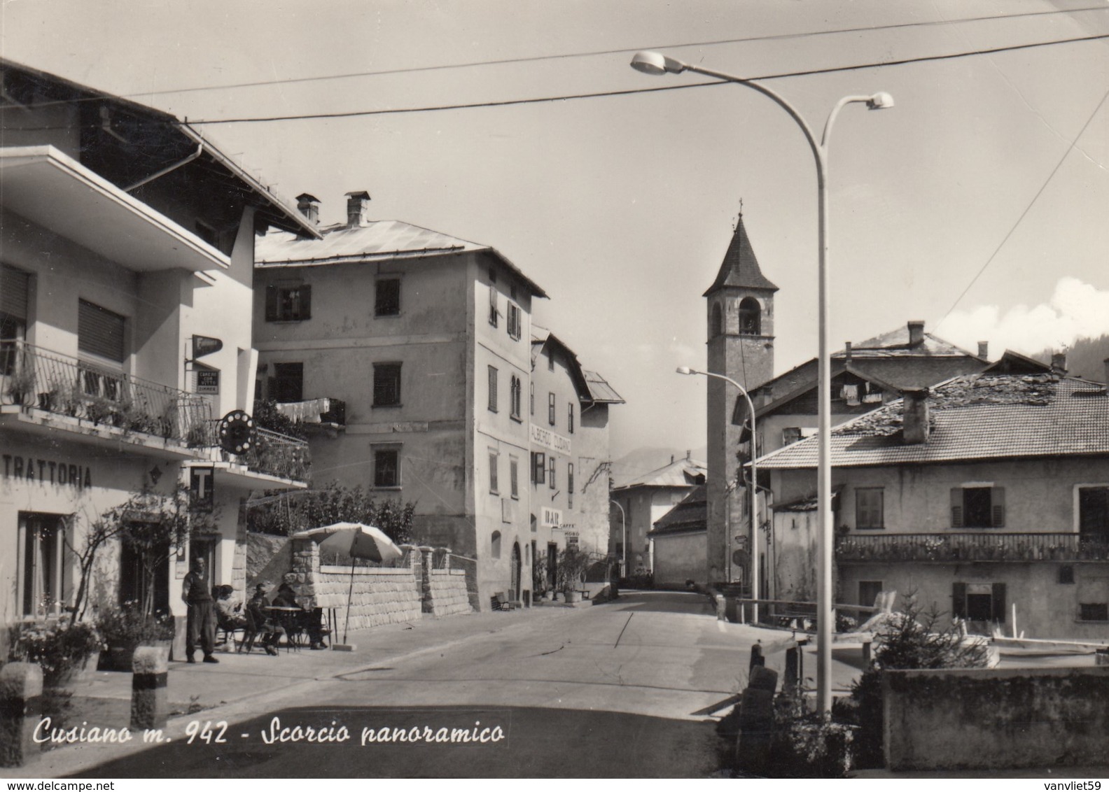 CUSIANO-TRENTO=INSEGNA SALI E TABACCHI=-CARTOLINA VERA FOTOGRAFIA- VIAGGIATA IL 4-8-1965 - Trento