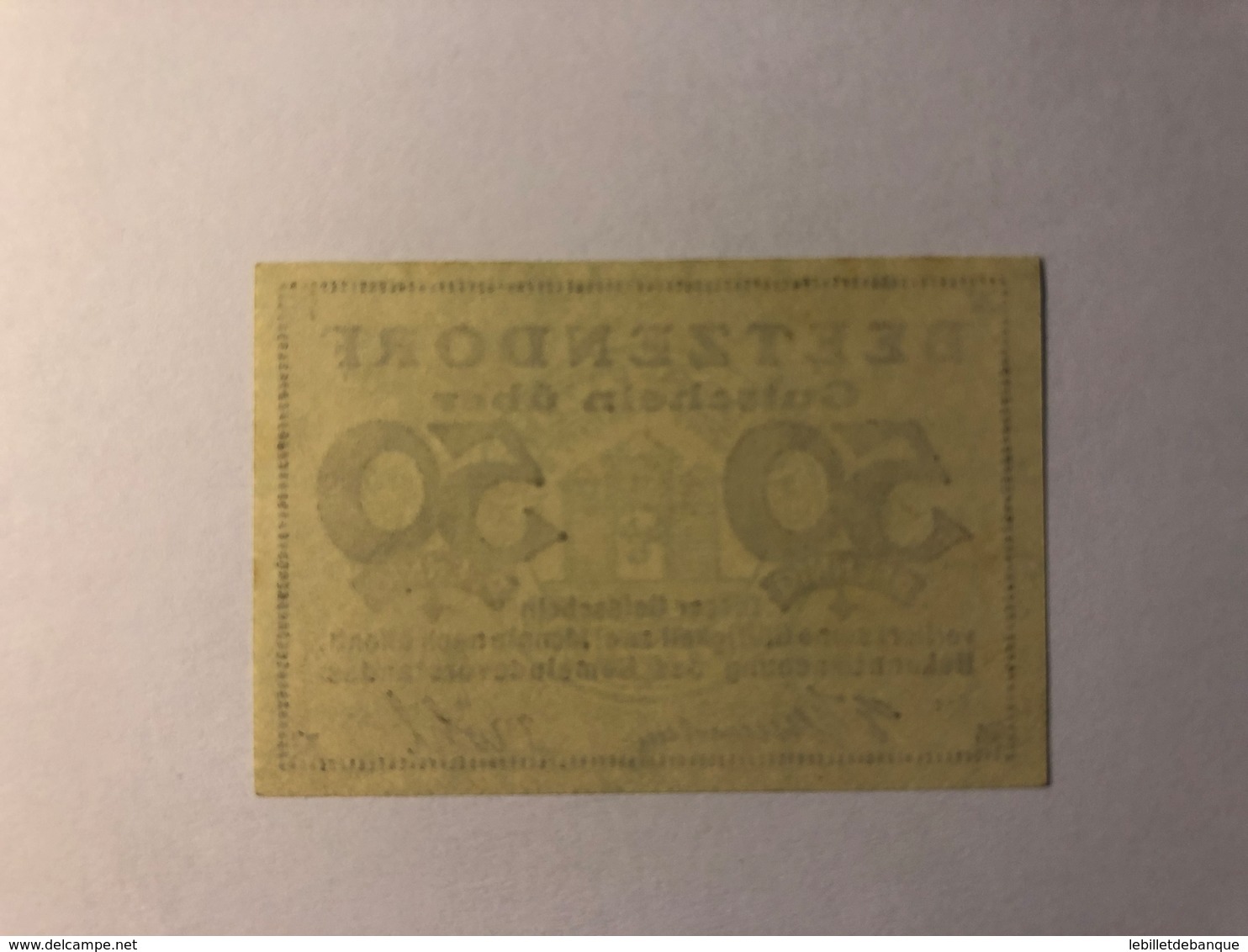 Allemagne Notgeld Beetzendorf 50 Pfennig - Collections