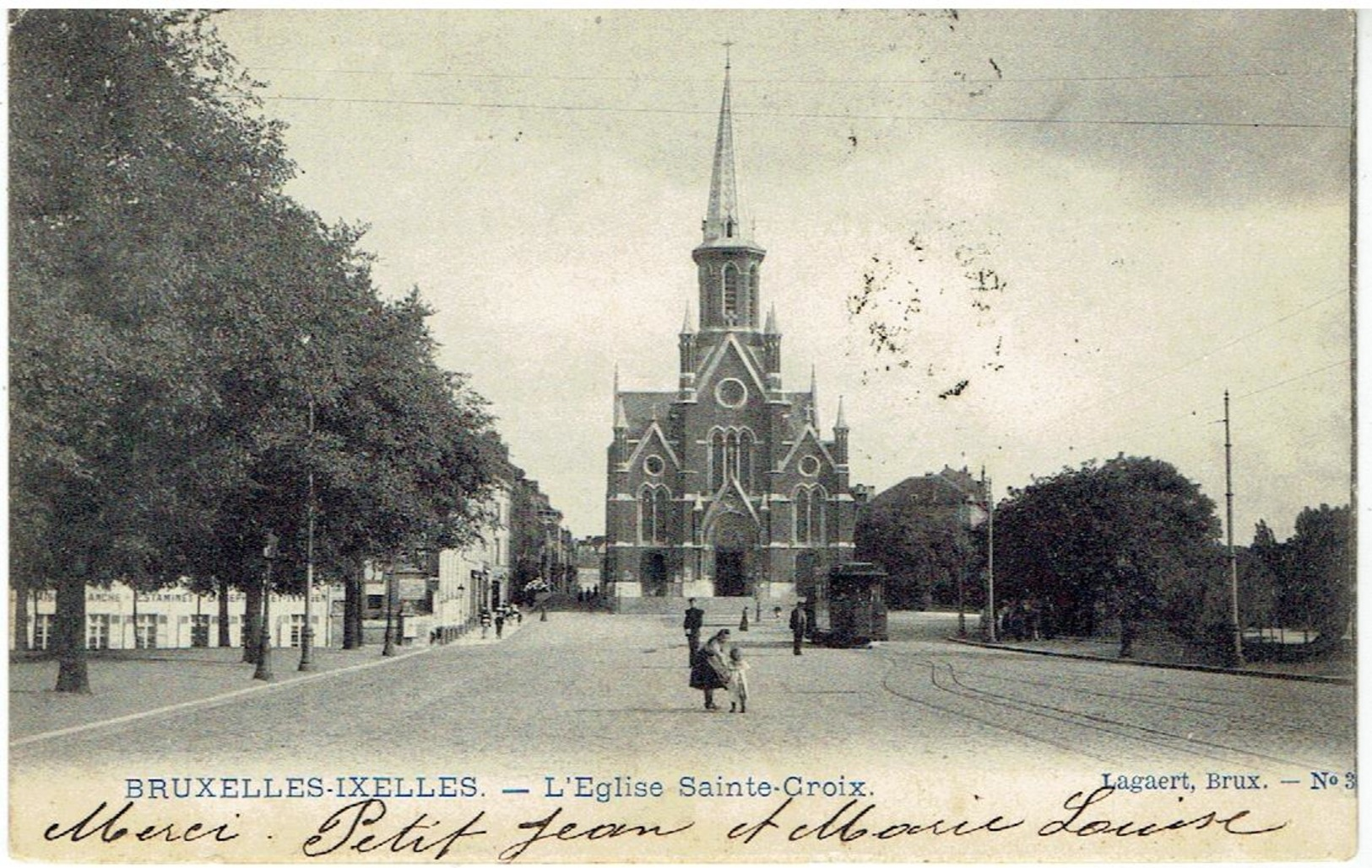 BRUXELLES-IXELLES  - L' Eglise Sainte-Croix - Petit Tram - Ixelles - Elsene