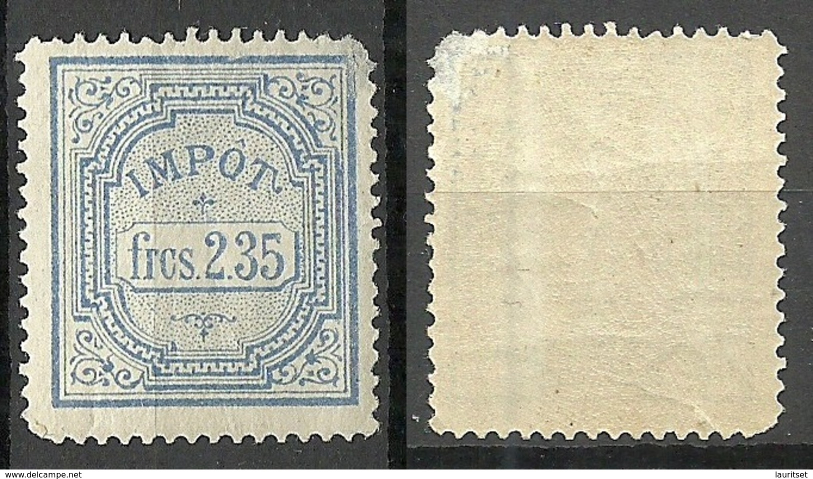 IMPOT Frcs 2.35 Unknown Revenue Tax Stamp MNH But A Bit Damaged Upper Left Corner - Vignetten (Erinnophilie)