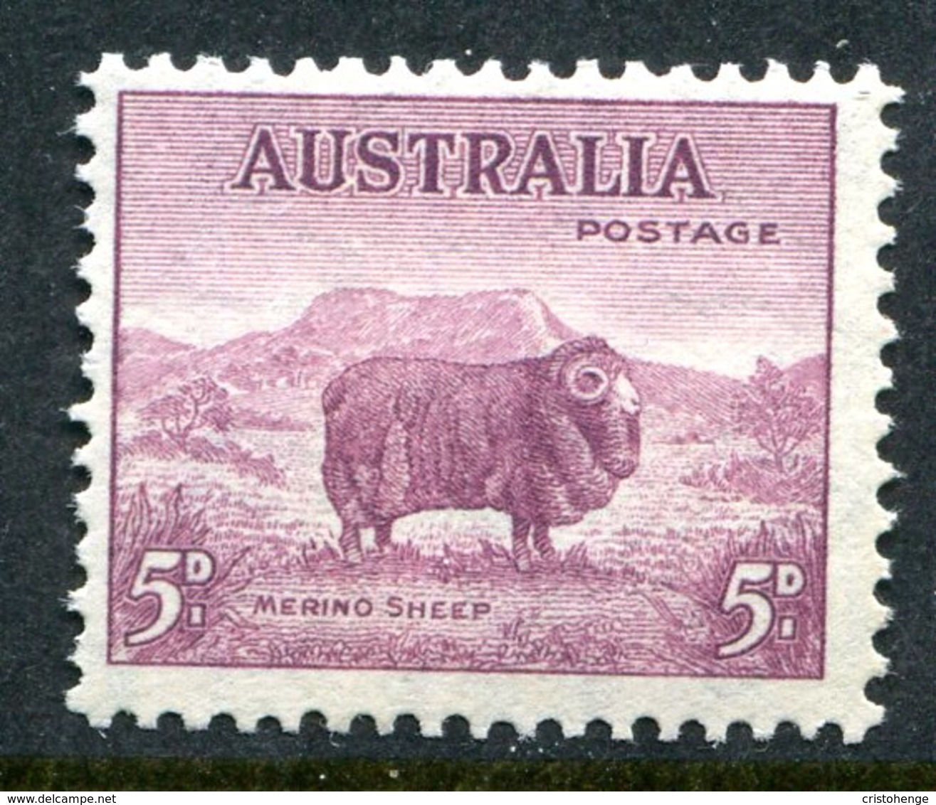 Australia 1937-49 KGVI Definitives (p.13½ X 14) - 5d Merino Lamb MNH (SG 171) - Mint Stamps