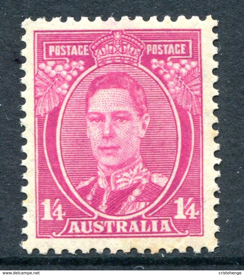 Australia 1937-49 KGVI Definitives (p.13½ X 14) - 1/4 King George VI MNH (SG 175) - Light Corner Bend - Mint Stamps