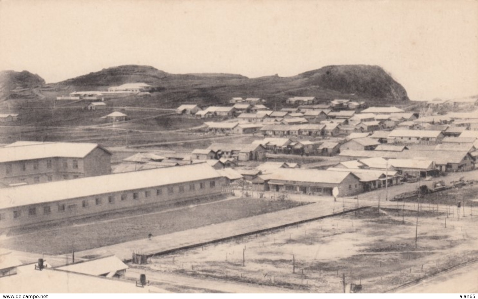 Muroran Hokkaido Japan, Birds Eye View Of City, C1900s/10s Vintage Postcard - Other & Unclassified