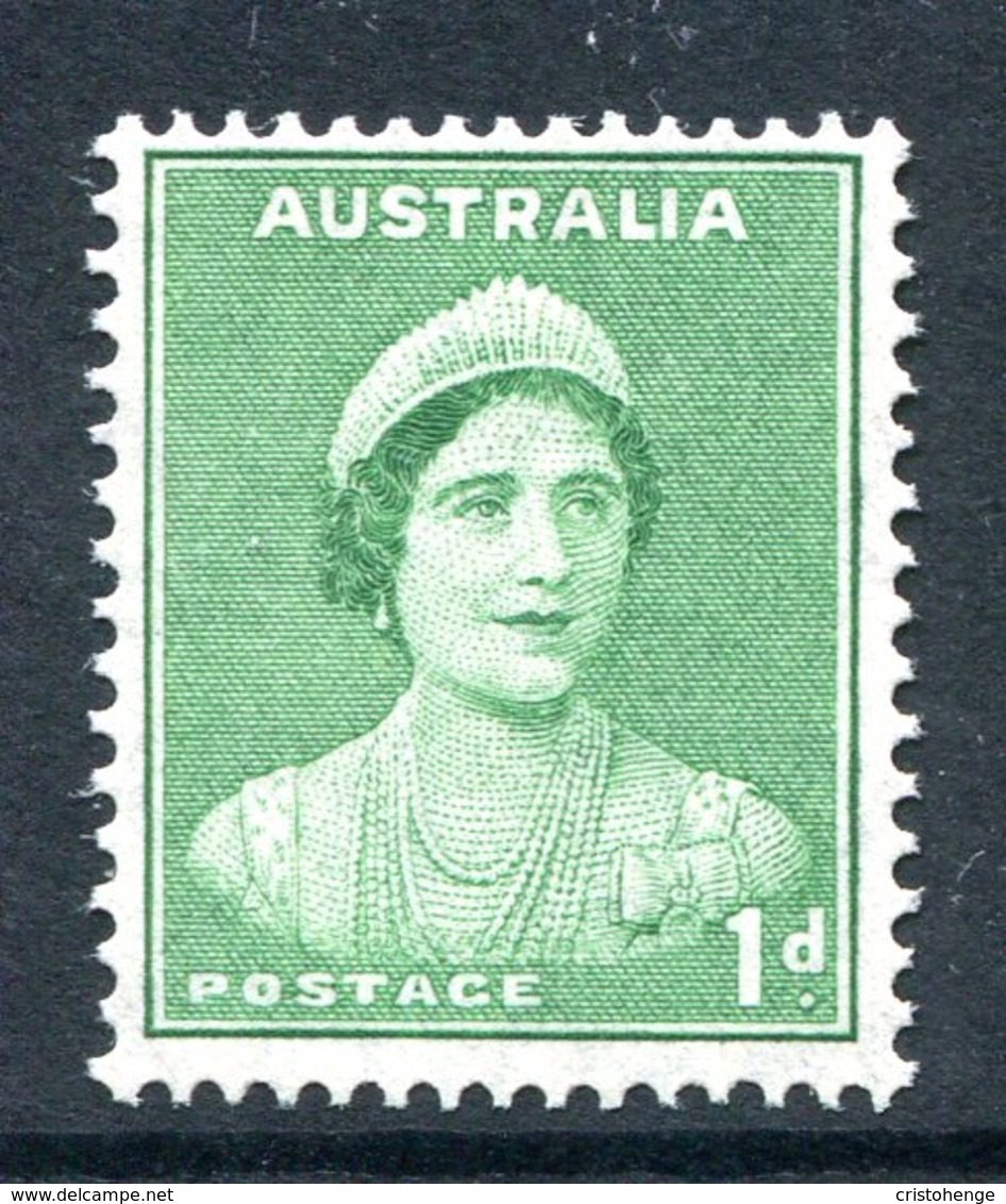 Australia 1937-49 KGVI Definitives (p.15 X 14) - 1d Queen Elizabeth MNH (SG 180) - Mint Stamps