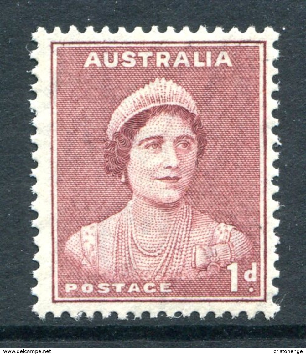 Australia 1937-49 KGVI Definitives (p.15 X 14) - 1d Queen Elizabeth MNH (SG 181) - Mint Stamps