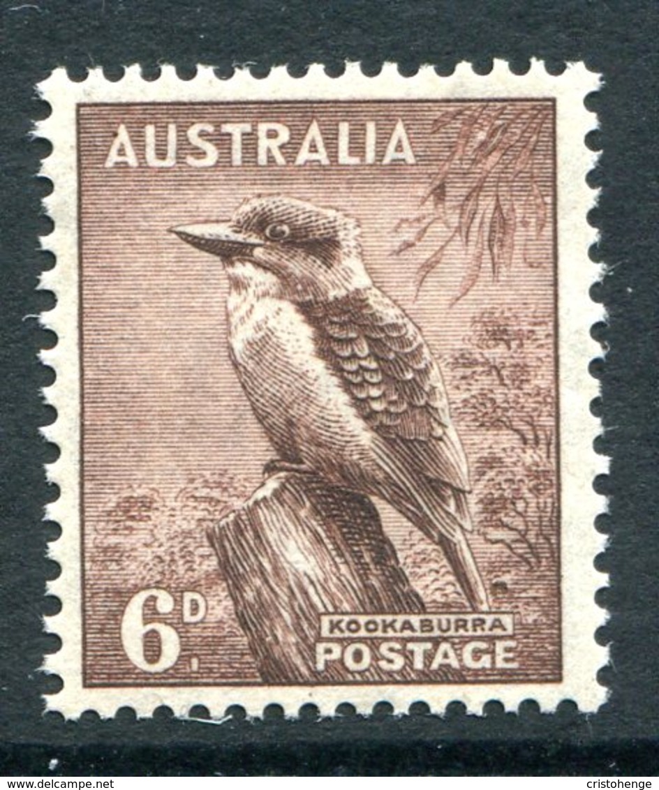 Australia 1937-49 KGVI Definitives (p.15 X 14) - 6d Kookaburra - Red-brown - MNH (SG 190) - Mint Stamps