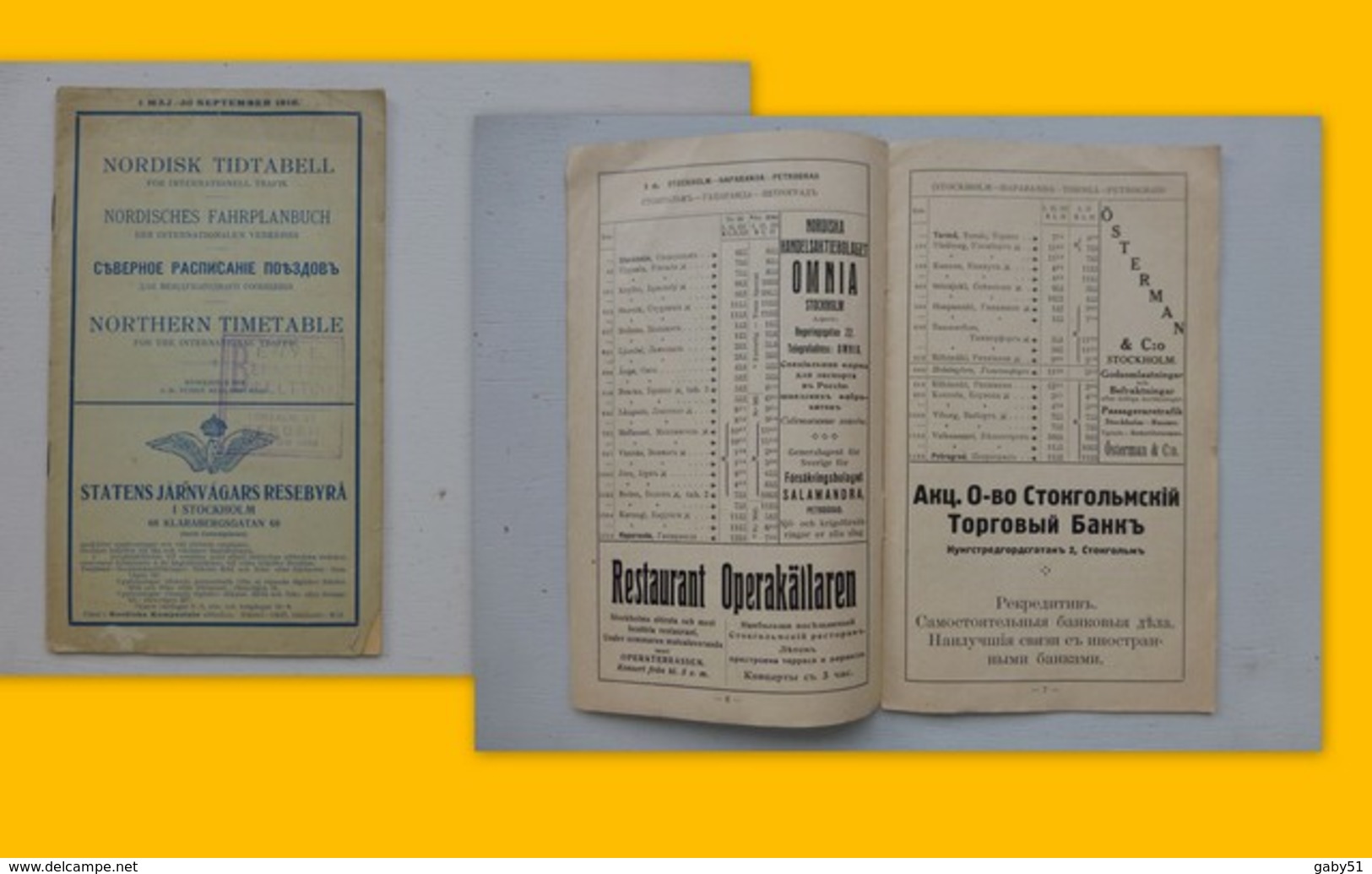 Suède, Catalogues Des Navires Septembre 1916, 24 Pages ; L01 - Michelin (guias)