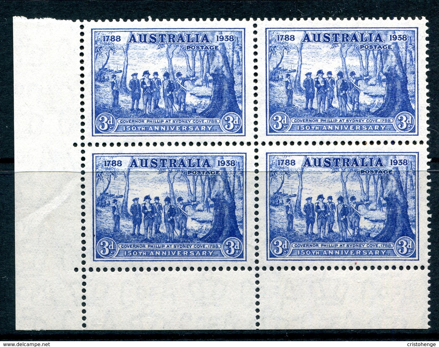 Australia 1937 150th Anniversary Of Foundation Of New South Wales - 3d Value Block Of 4 MNH (SG 194) - Ongebruikt