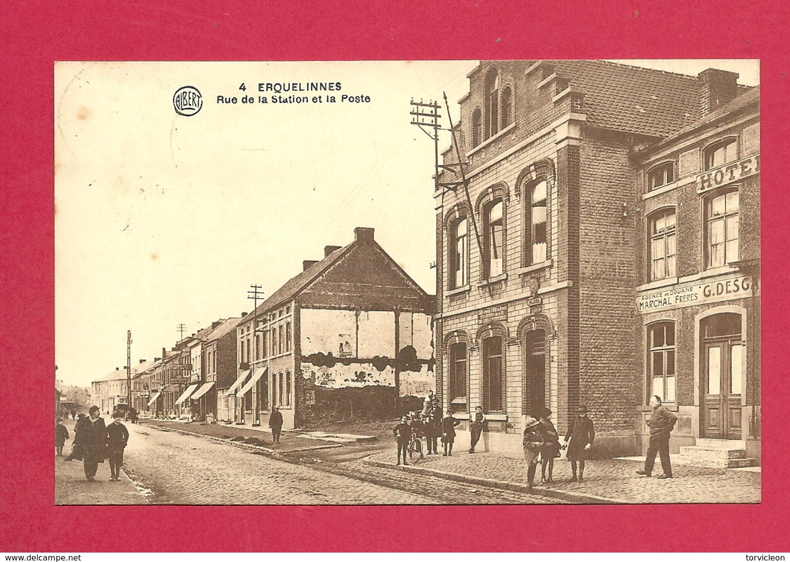 C.P. Erquelinnes  = Rue  De La Station  Et La Poste - Erquelinnes