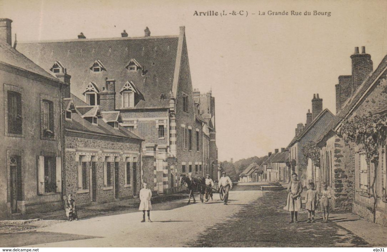 CPA ARVILLE  @ GRANDE RUE @ - Autres & Non Classés